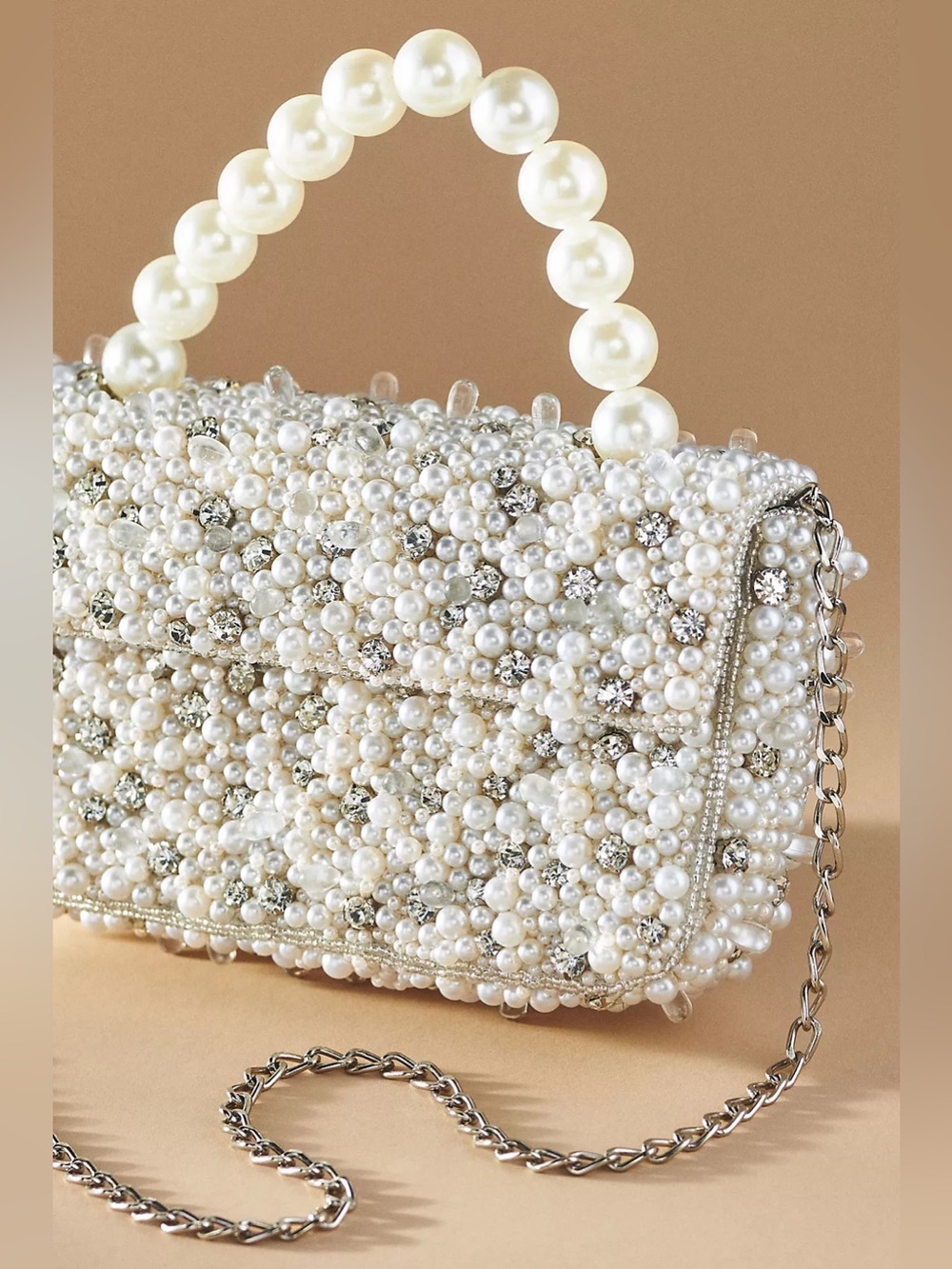 Fiona Beaded Bag: Pearl-Strap Embellished Edition - Picture 2 of 12